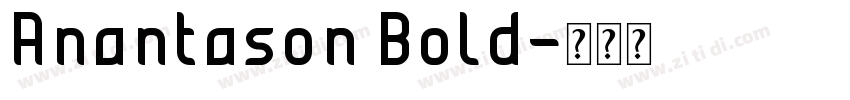 Anantason Bold字体转换